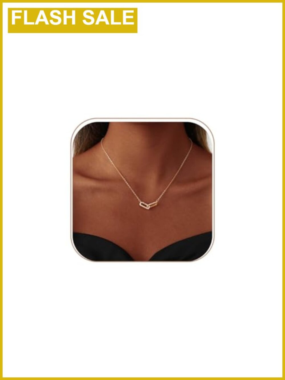 14K Gold Plated Sterling Silver Layered Necklace Set CZ Pendant